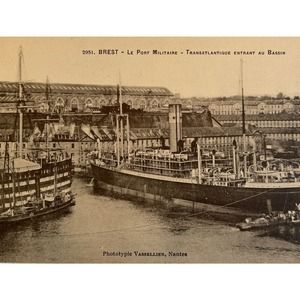 Antique Early 1900s RPPC Postcard Carte Postale 2951 Brest. Le Post Militaire